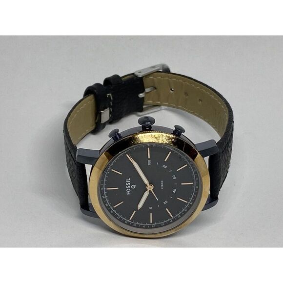 Fossil Saide FTW5081 Women's Black Leather Analog Dial Hybrid Smartwatch VK538 - Picture 7 of 12